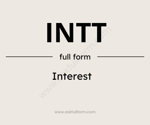 INTT Full form in Bank