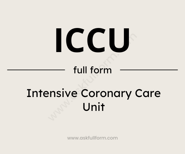 ICCU full form