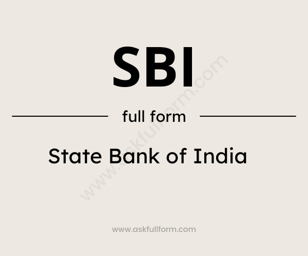 SBI full form