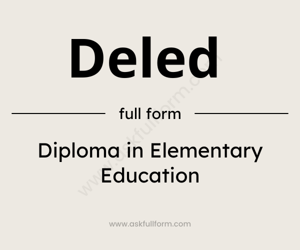 Deled Full Form