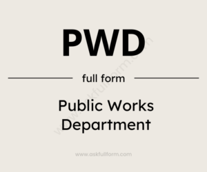 PWD full form