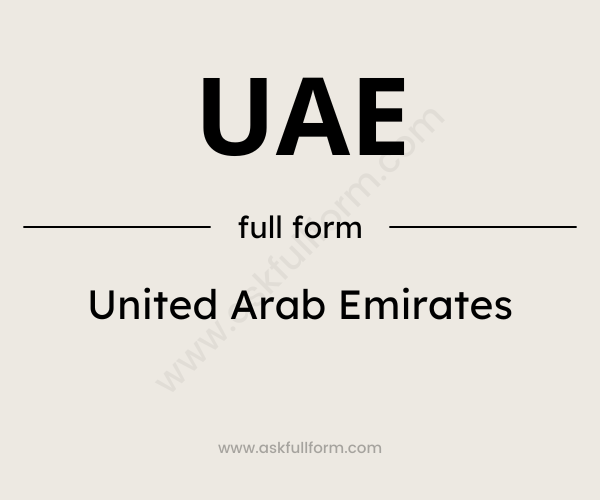 UAE Full Form