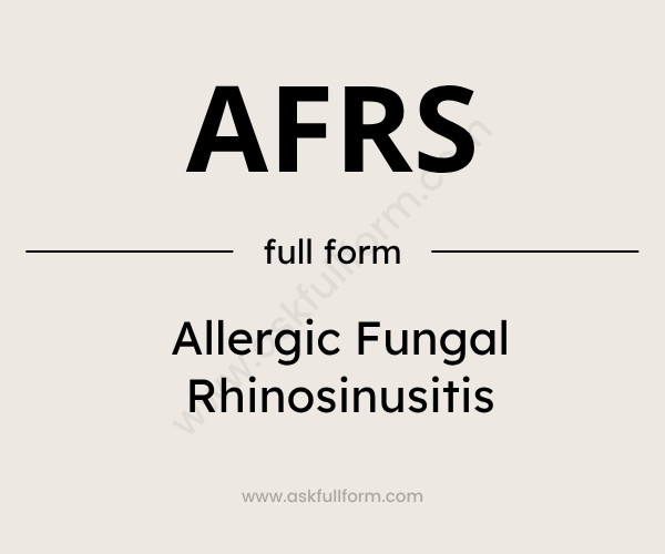 afrs full form