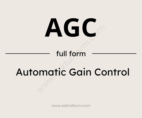 agc full form